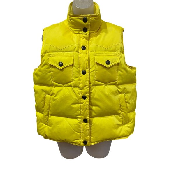 Yellow Powder River Outfitters Down Puffer Vest by Panhandle Slim Size Medium - Picture 5 of 6